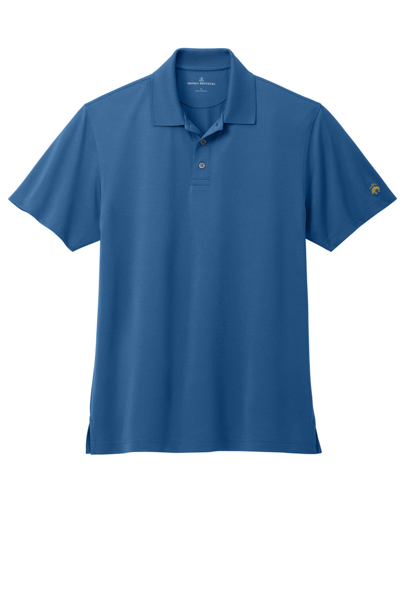 Brooks Brothers Mesh Pique Performance Polo - Charter Blue