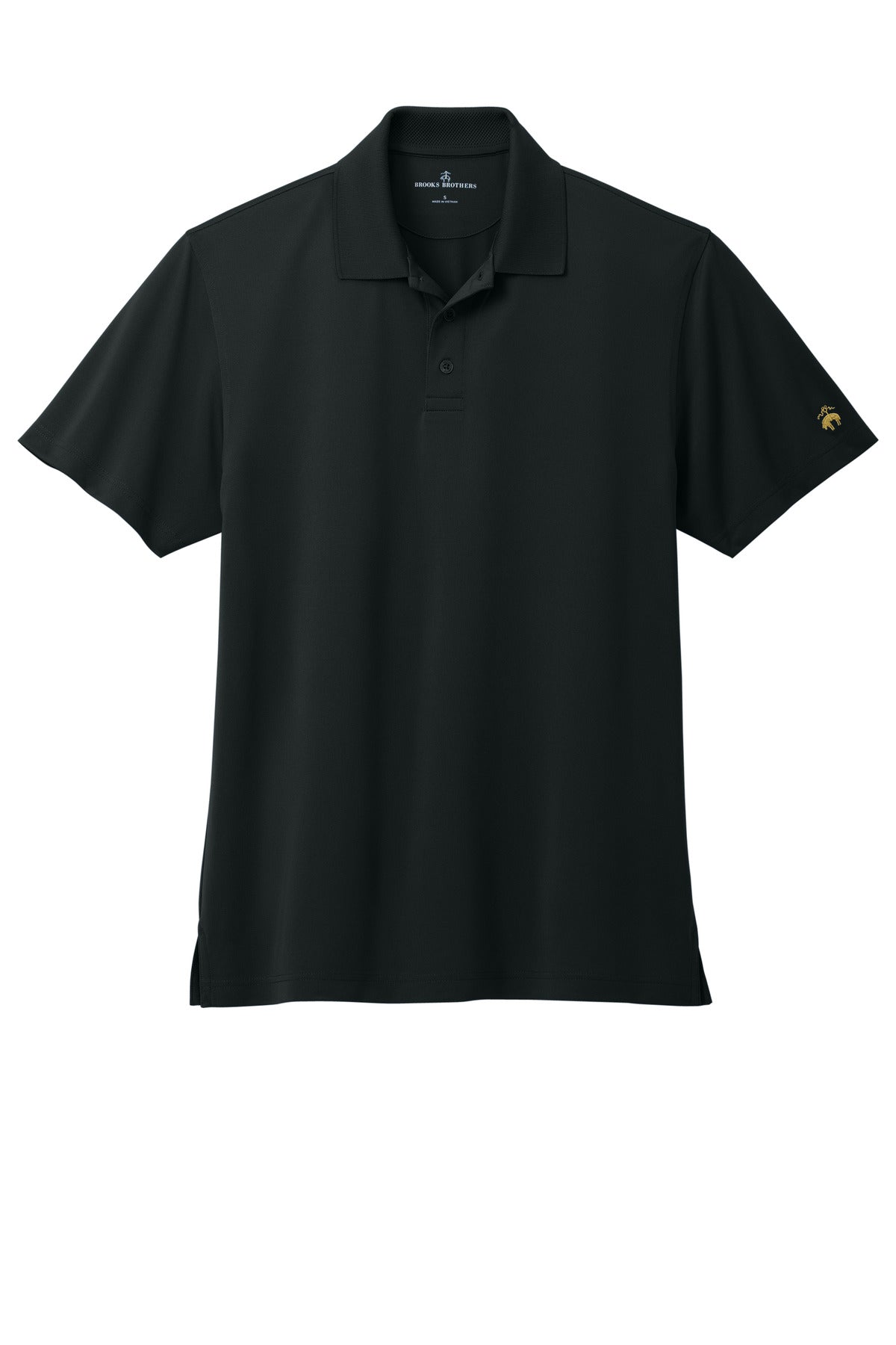 Brooks Brothers Mesh Pique Performance Polo - Deep Black