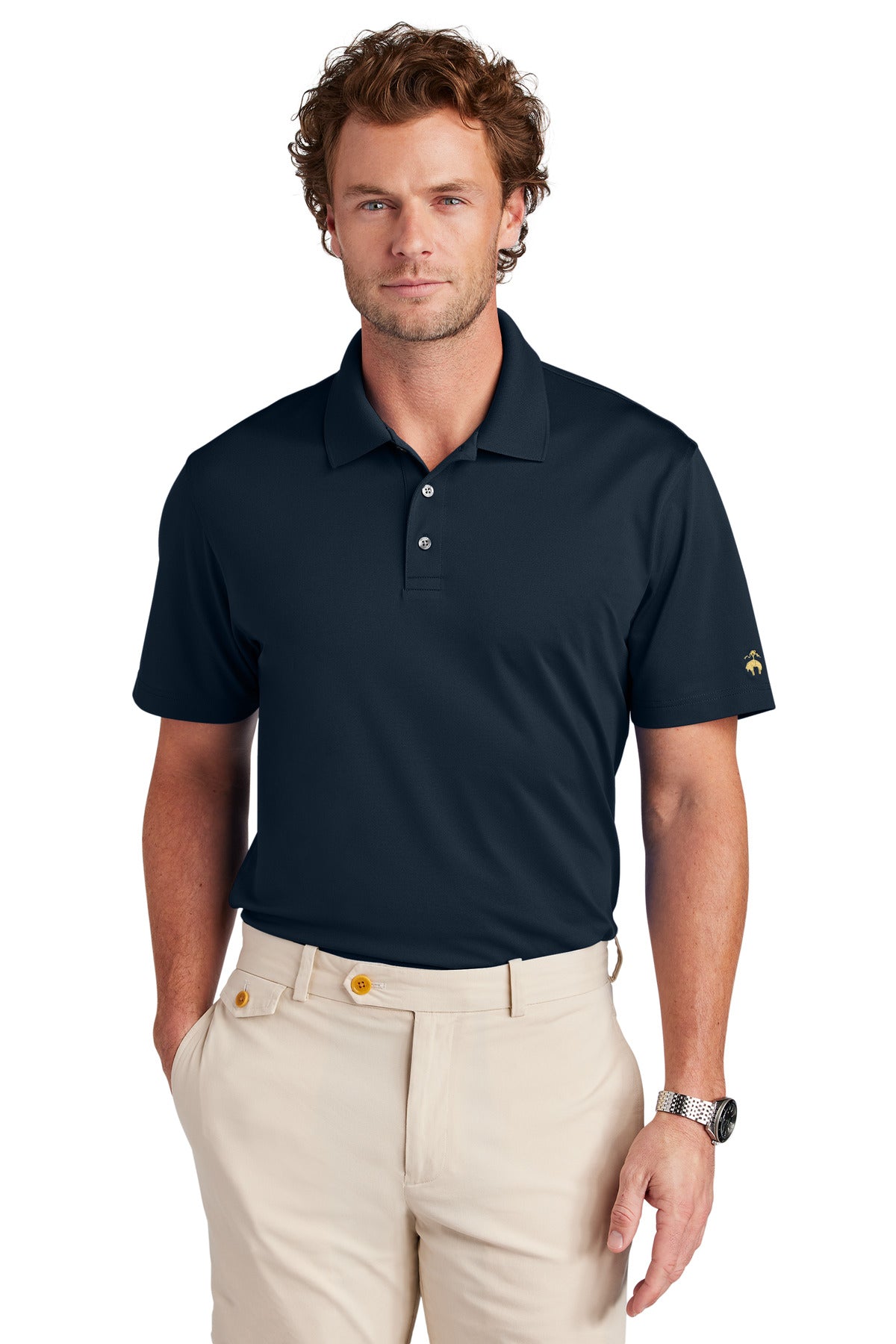 Brooks Brothers Mesh Pique Performance Polo - Navy Blazer