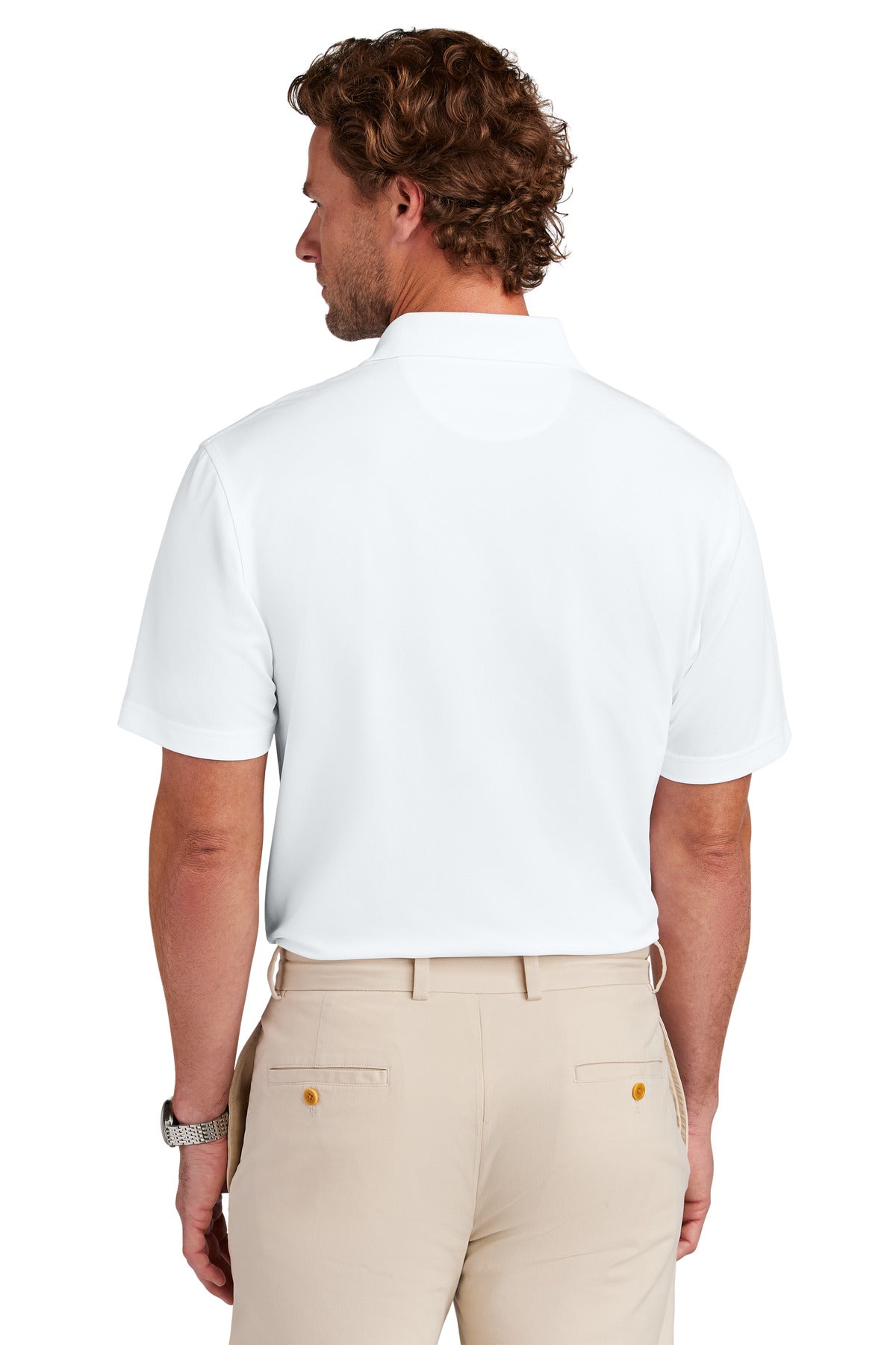 Brooks Brothers Mesh Pique Performance Polo - White