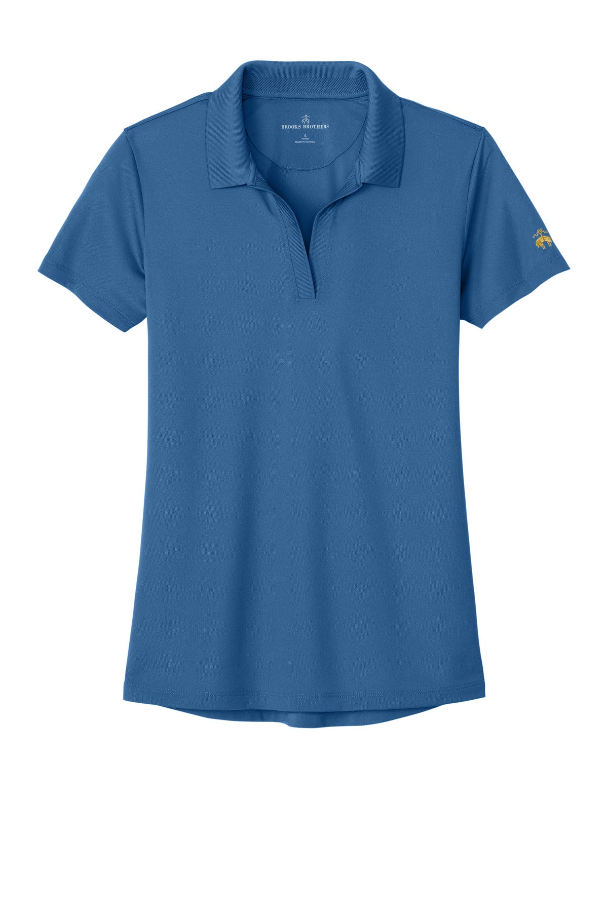 Brooks Brothers Women's Mesh Pique Performance Polo - Charter Blue