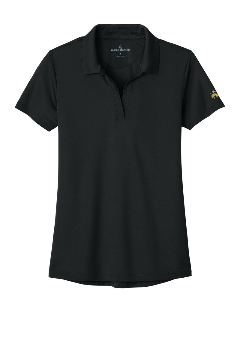 Brooks Brothers Women's Mesh Pique Performance Polo - Deep Black