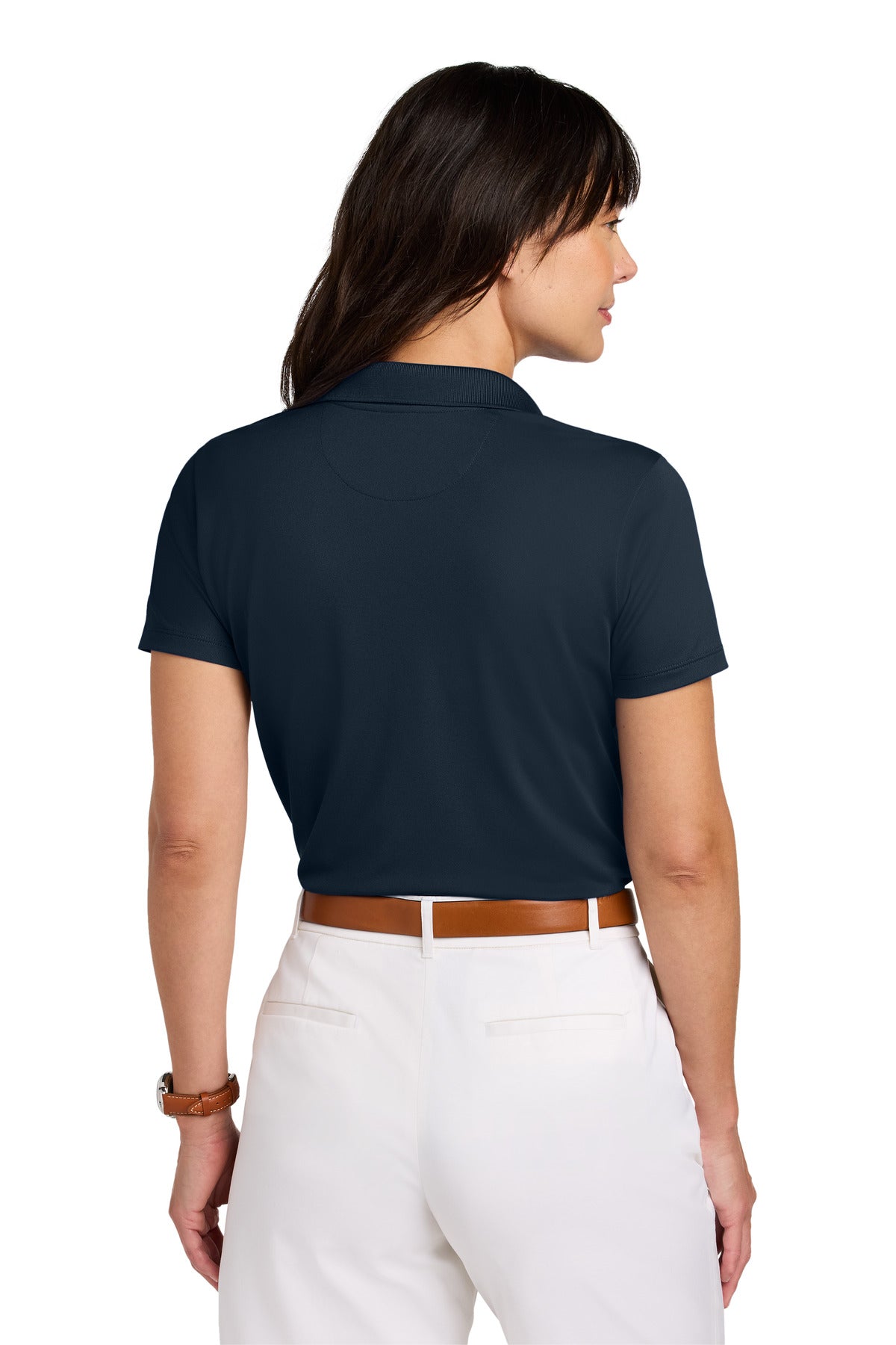 Brooks Brothers Women's Mesh Pique Performance Polo - Navy Blazer