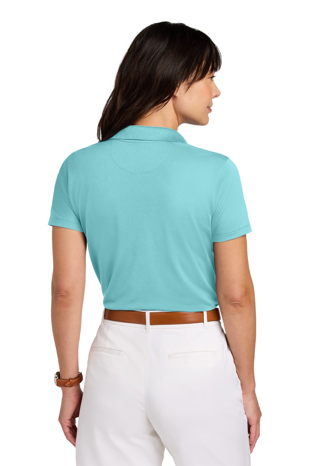 Brooks Brothers Women's Mesh Pique Performance Polo - Soft Mint