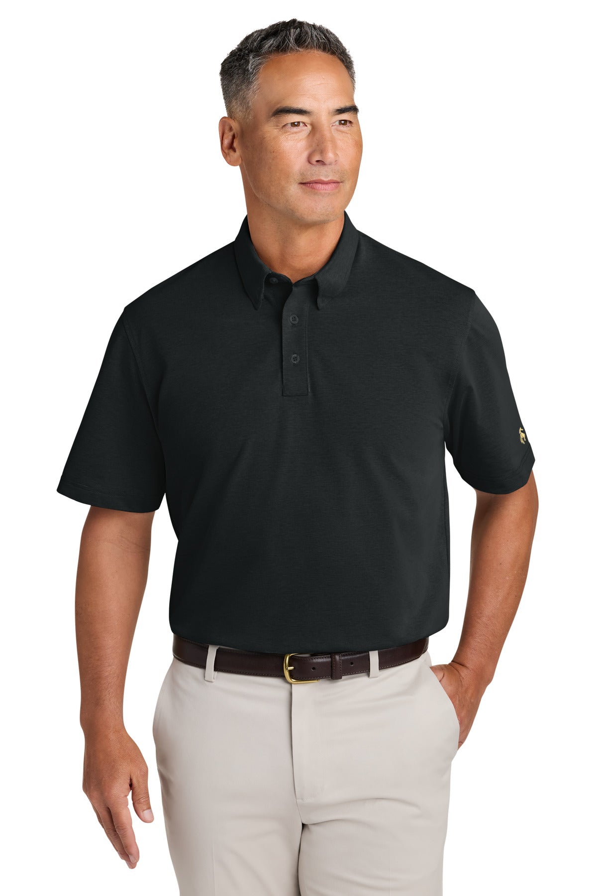 Brooks Brothers Pinpoint Pique Dress Polo - Deep Black