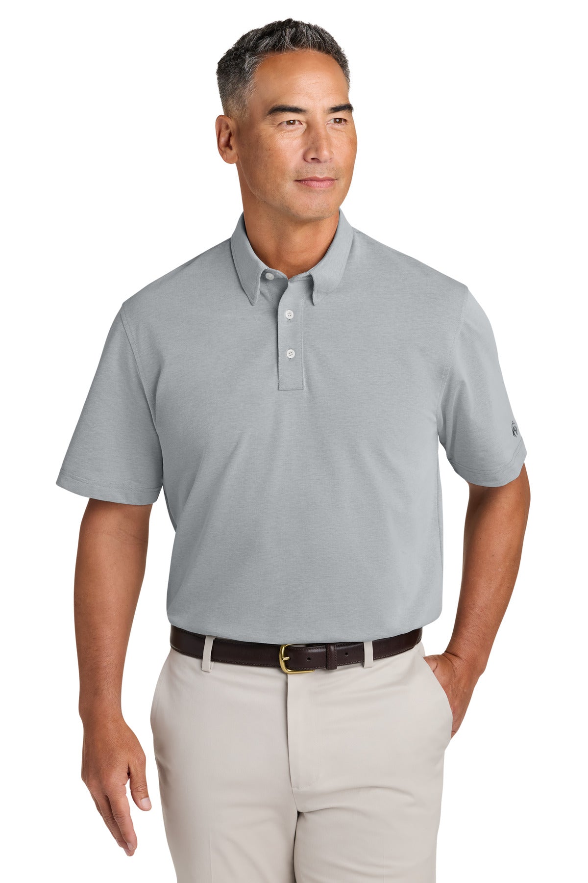 Brooks Brothers Pinpoint Pique Dress Polo - Grey End On End