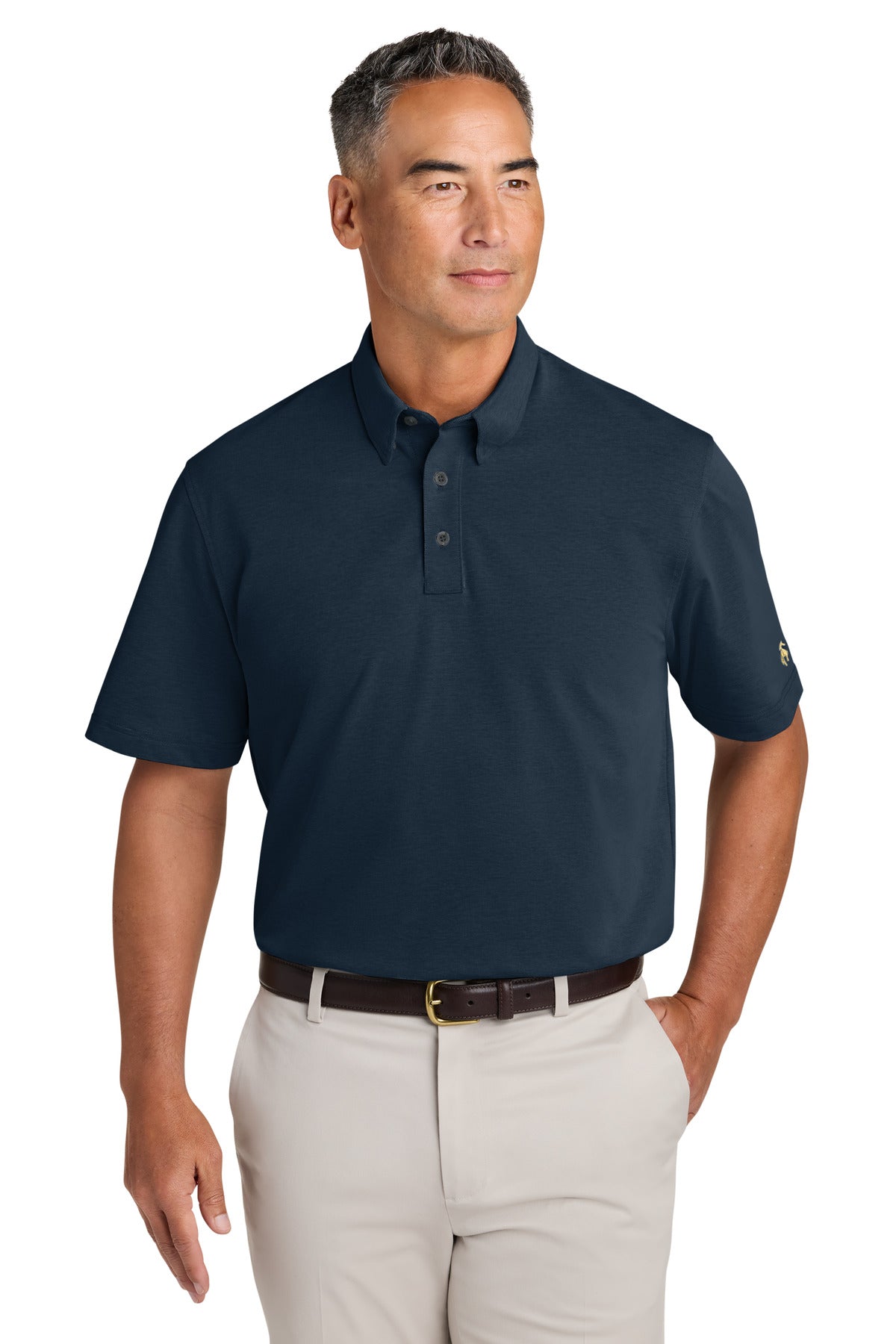 Brooks Brothers Pinpoint Pique Dress Polo - Navy Blazer