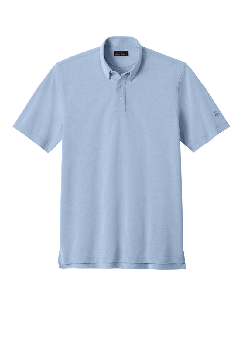 Brooks Brothers Pinpoint Pique Dress Polo - Newport Blue End On End