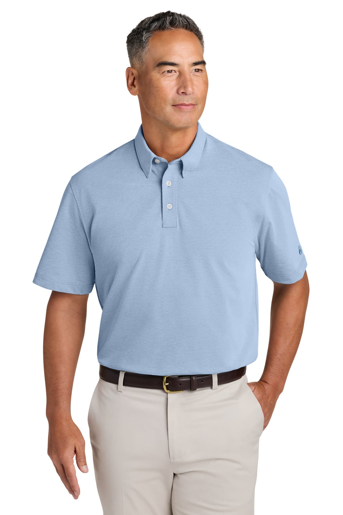 Brooks Brothers Pinpoint Pique Dress Polo - Newport Blue End On End