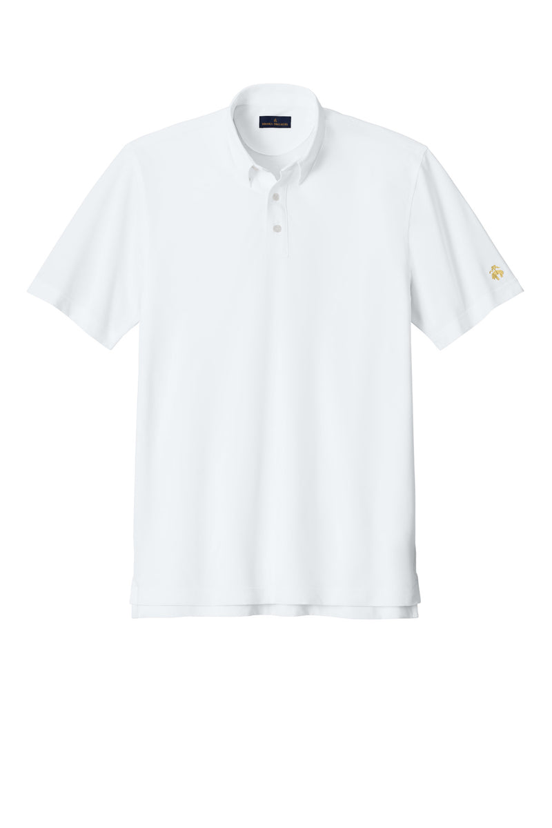 Brooks Brothers Pinpoint Pique Dress Polo - White