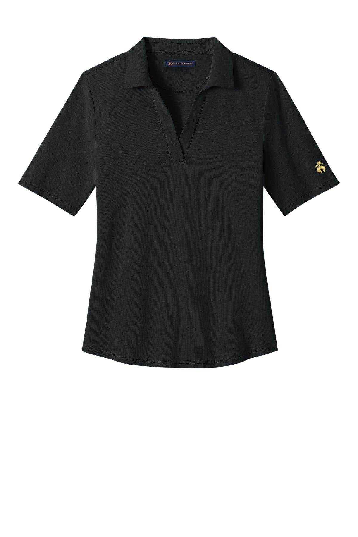 Brooks Brothers Women's Pinpoint Pique Polo - Deep Black