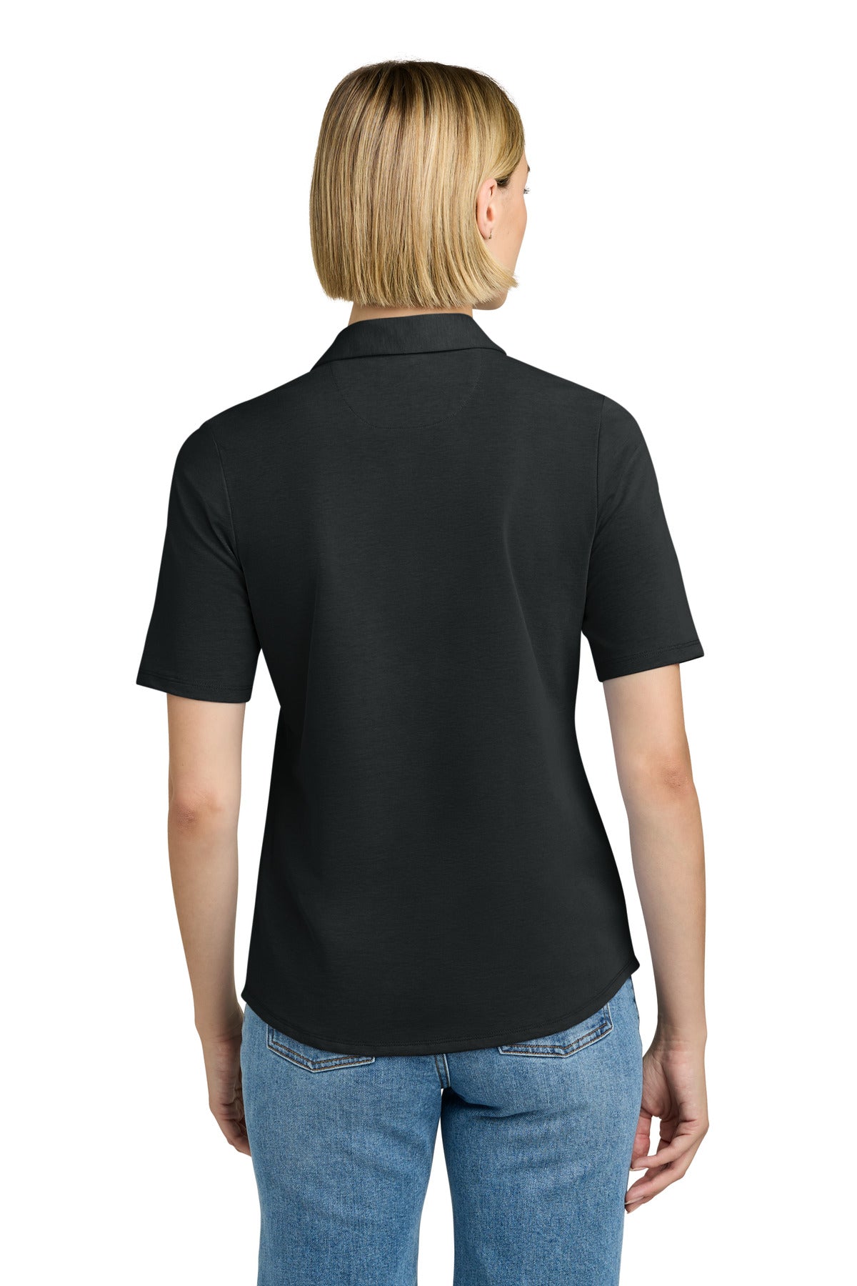 Brooks Brothers Women's Pinpoint Pique Polo - Deep Black