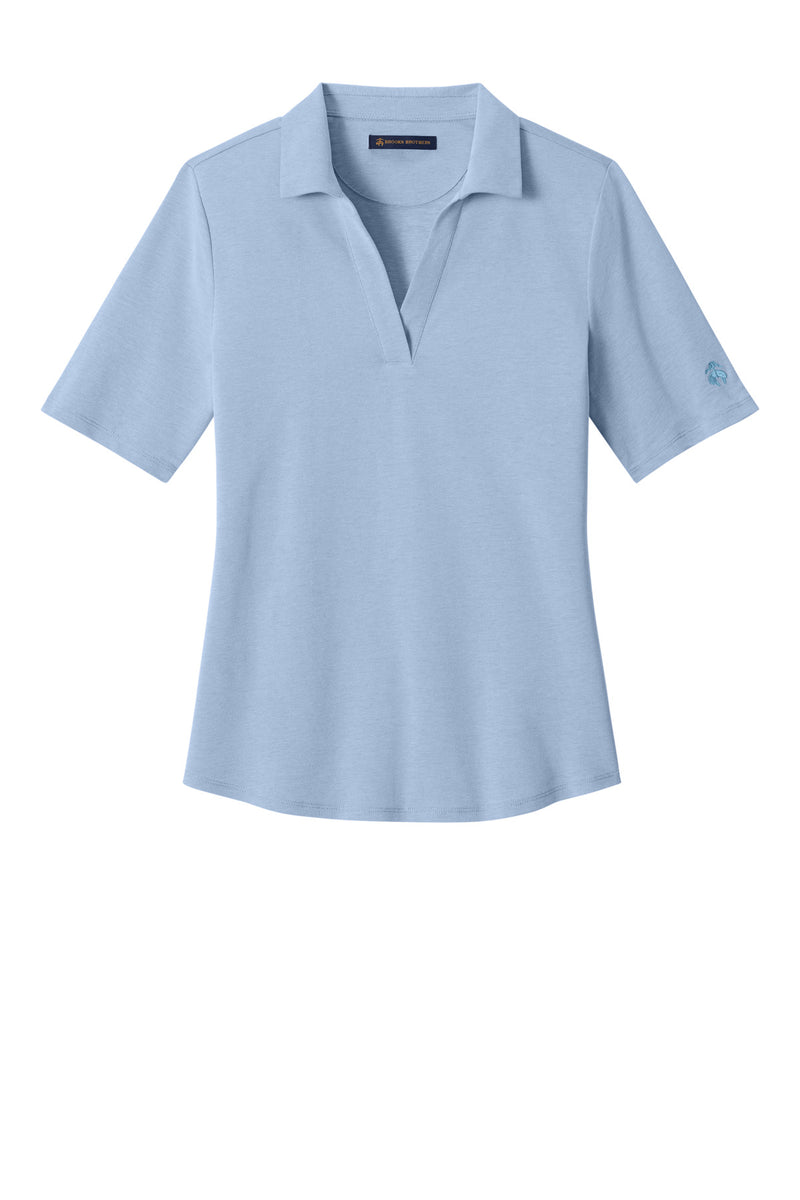 Brooks Brothers Women's Pinpoint Pique Polo - Newport Blue End On End