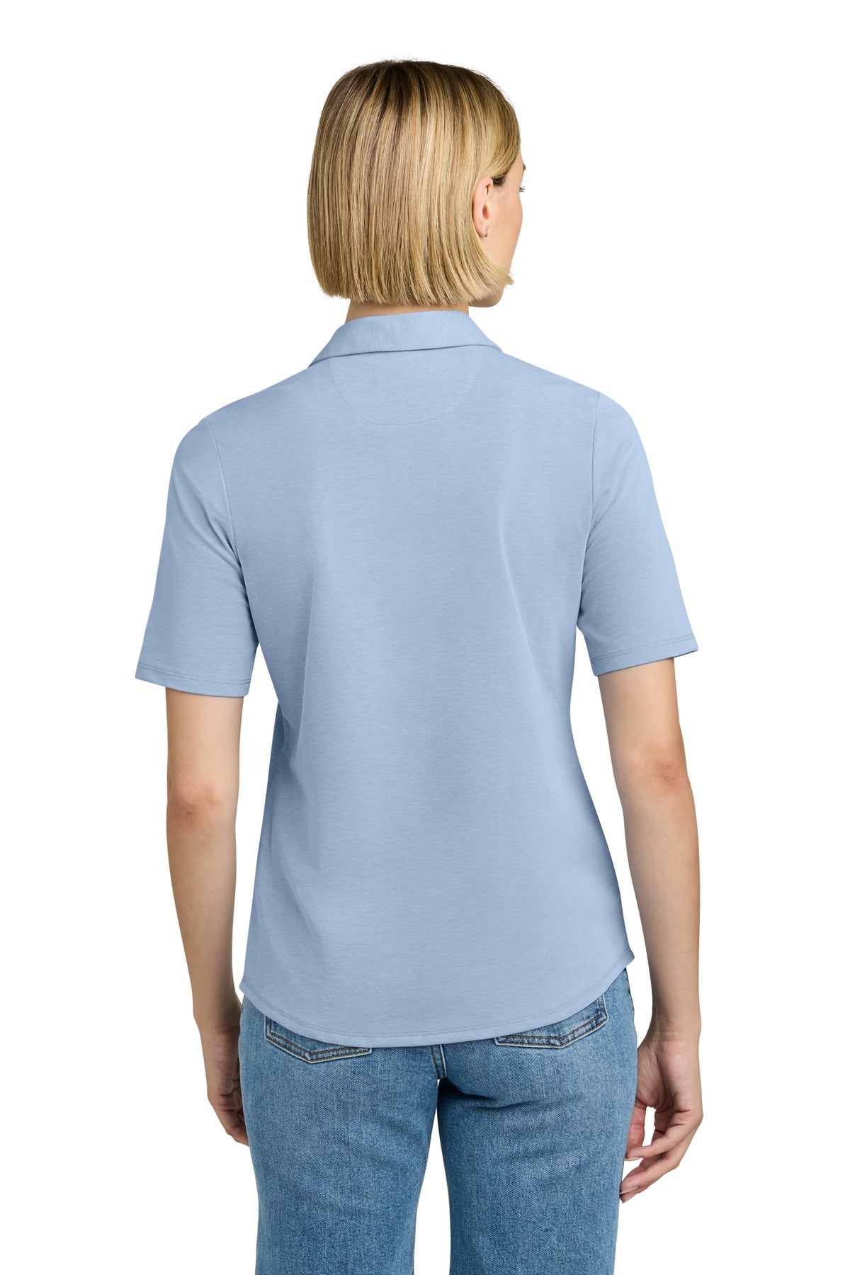 Brooks Brothers Women's Pinpoint Pique Polo - Newport Blue End On End