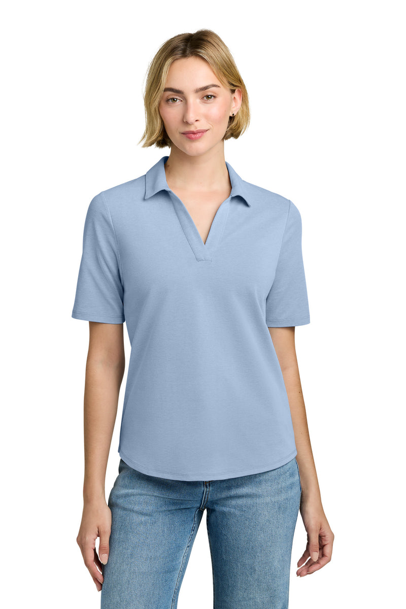 Brooks Brothers Women's Pinpoint Pique Polo - Newport Blue End On End