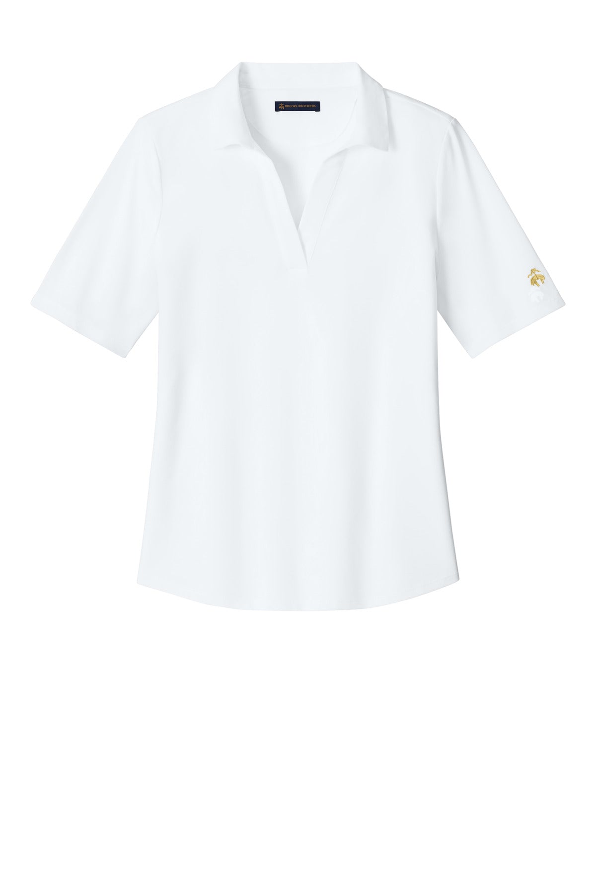 Brooks Brothers Women's Pinpoint Pique Polo - White