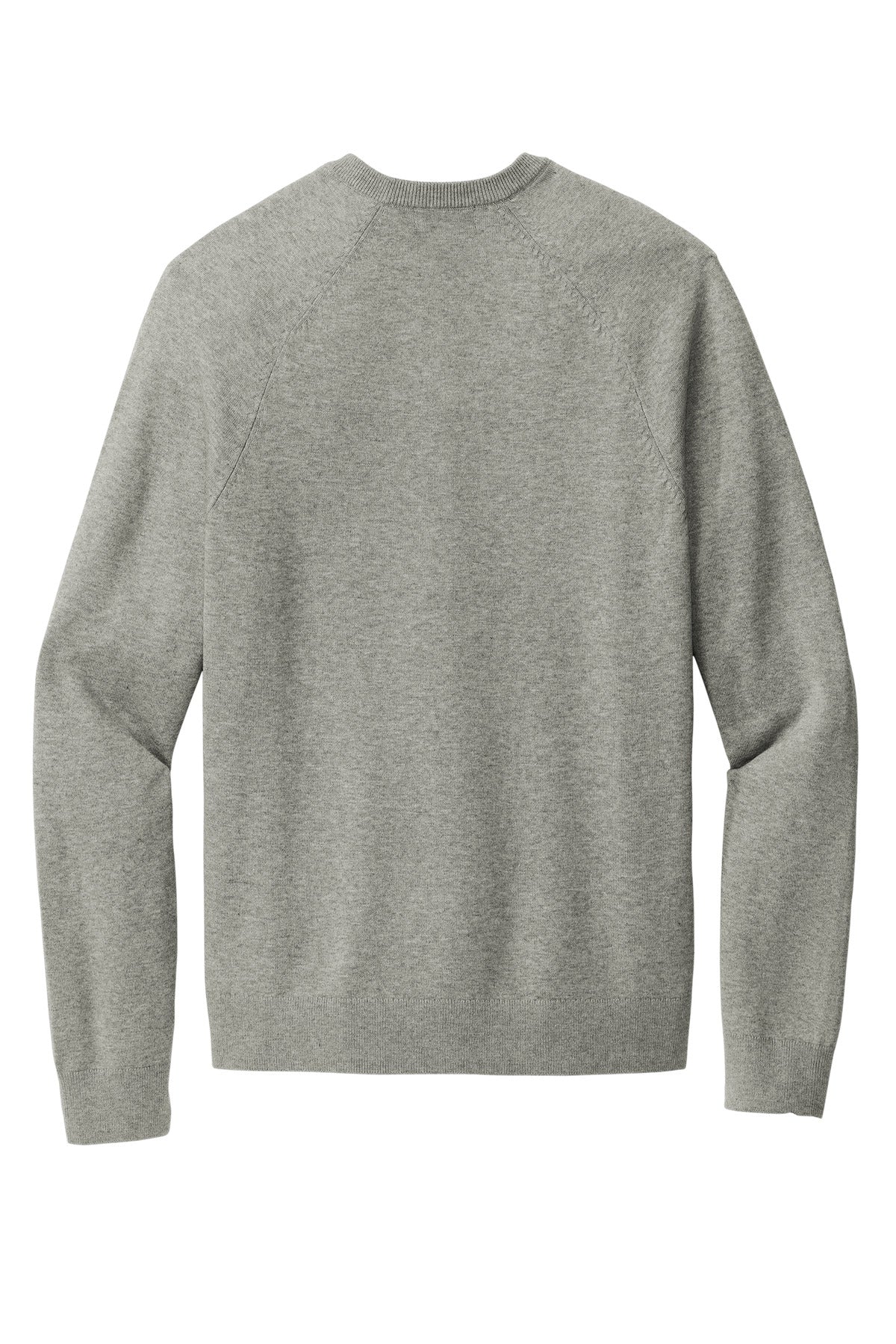 Brooks Brothers Cotton Stretch V-Neck Sweater - Light Shadow Grey Heather
