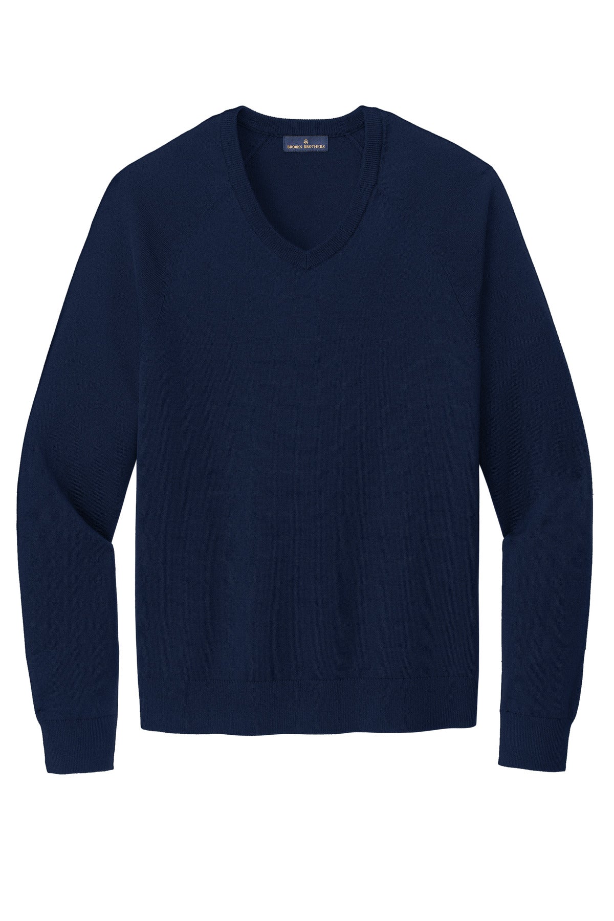 Brooks Brothers Cotton Stretch V-Neck Sweater - Navy Blazer