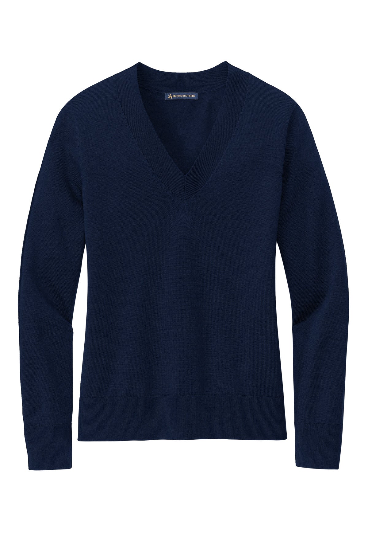 Brooks Brothers Women's Cotton Stretch V-Neck Sweater - Navy Blazer