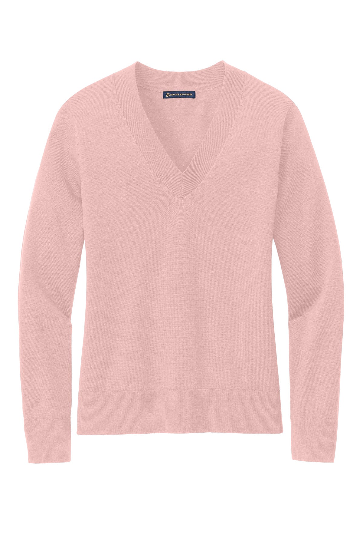 Brooks Brothers Women's Cotton Stretch V-Neck Sweater - Pearl Pink