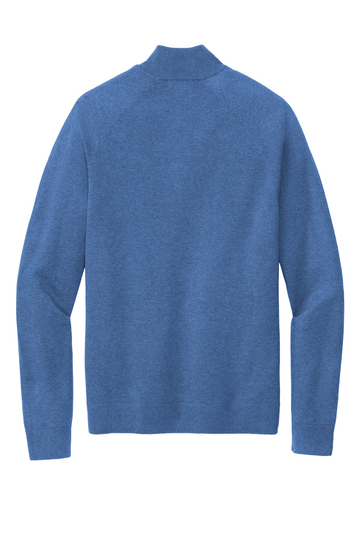 Brooks Brothers Cotton Stretch 1/4-Zip Sweater - Charter Blue Heather