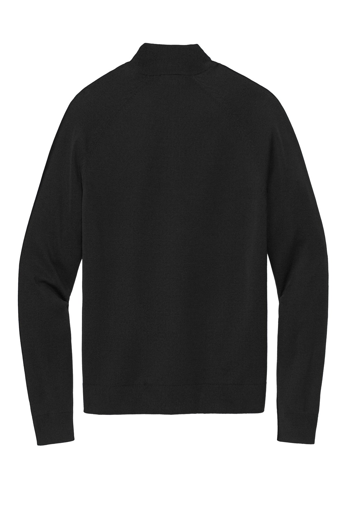 Brooks Brothers Cotton Stretch 1/4-Zip Sweater - Deep Black