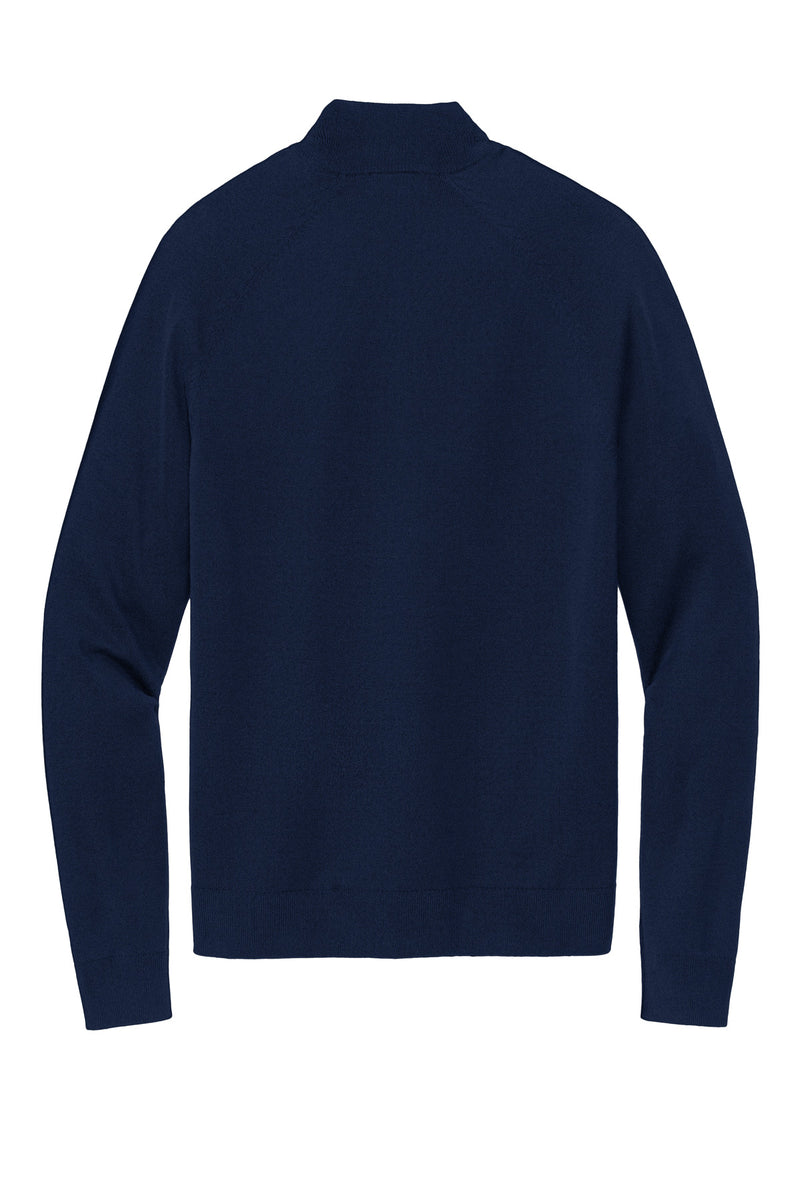 Brooks Brothers Cotton Stretch 1/4-Zip Sweater - Navy Blazer
