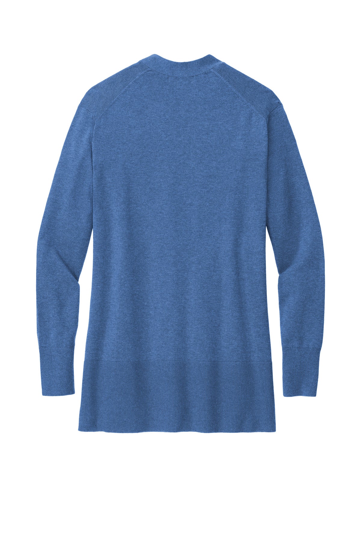 Brooks Brothers Women's Cotton Stretch Long Cardigan Sweater - Charter Blue Heather
