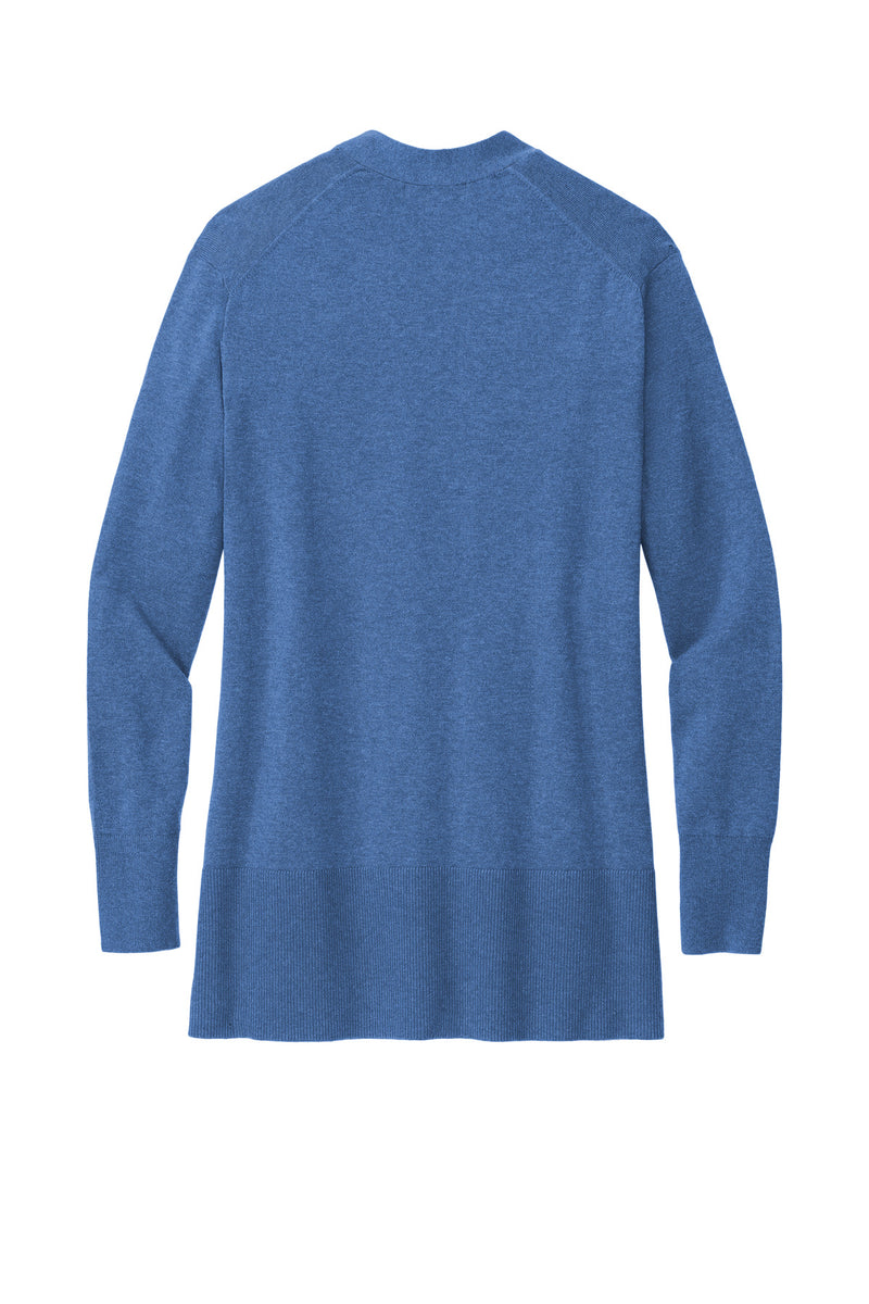 Brooks Brothers Women's Cotton Stretch Long Cardigan Sweater - Charter Blue Heather