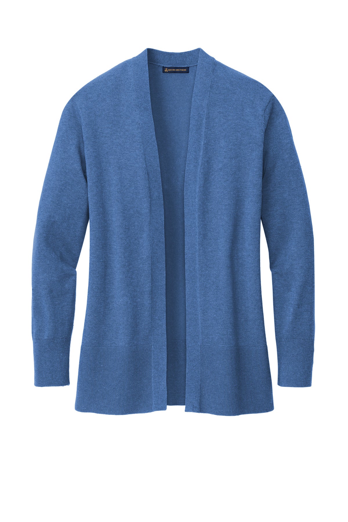 Brooks Brothers Women's Cotton Stretch Long Cardigan Sweater - Charter Blue Heather