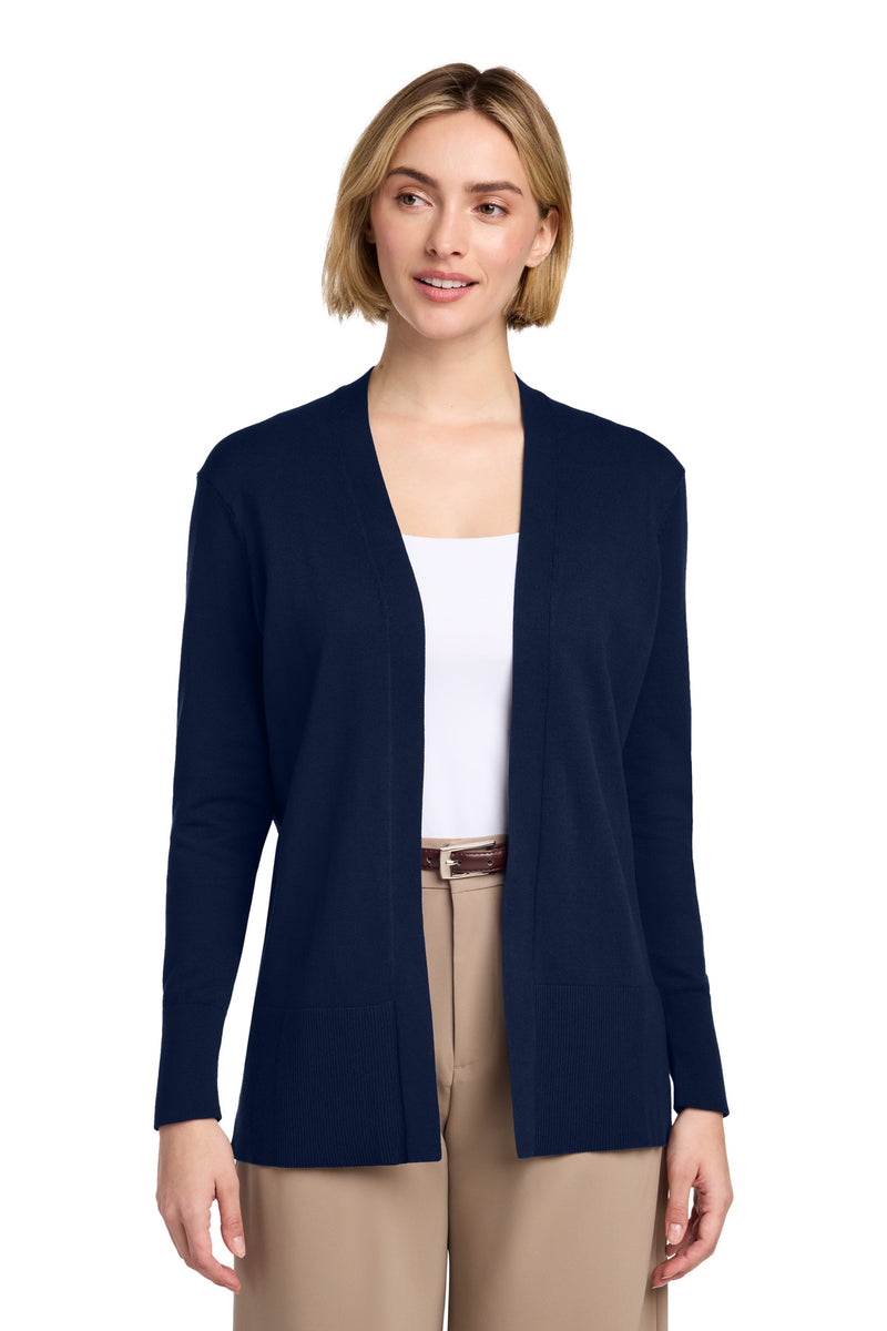 Brooks Brothers Women's Cotton Stretch Long Cardigan Sweater - Navy Blazer