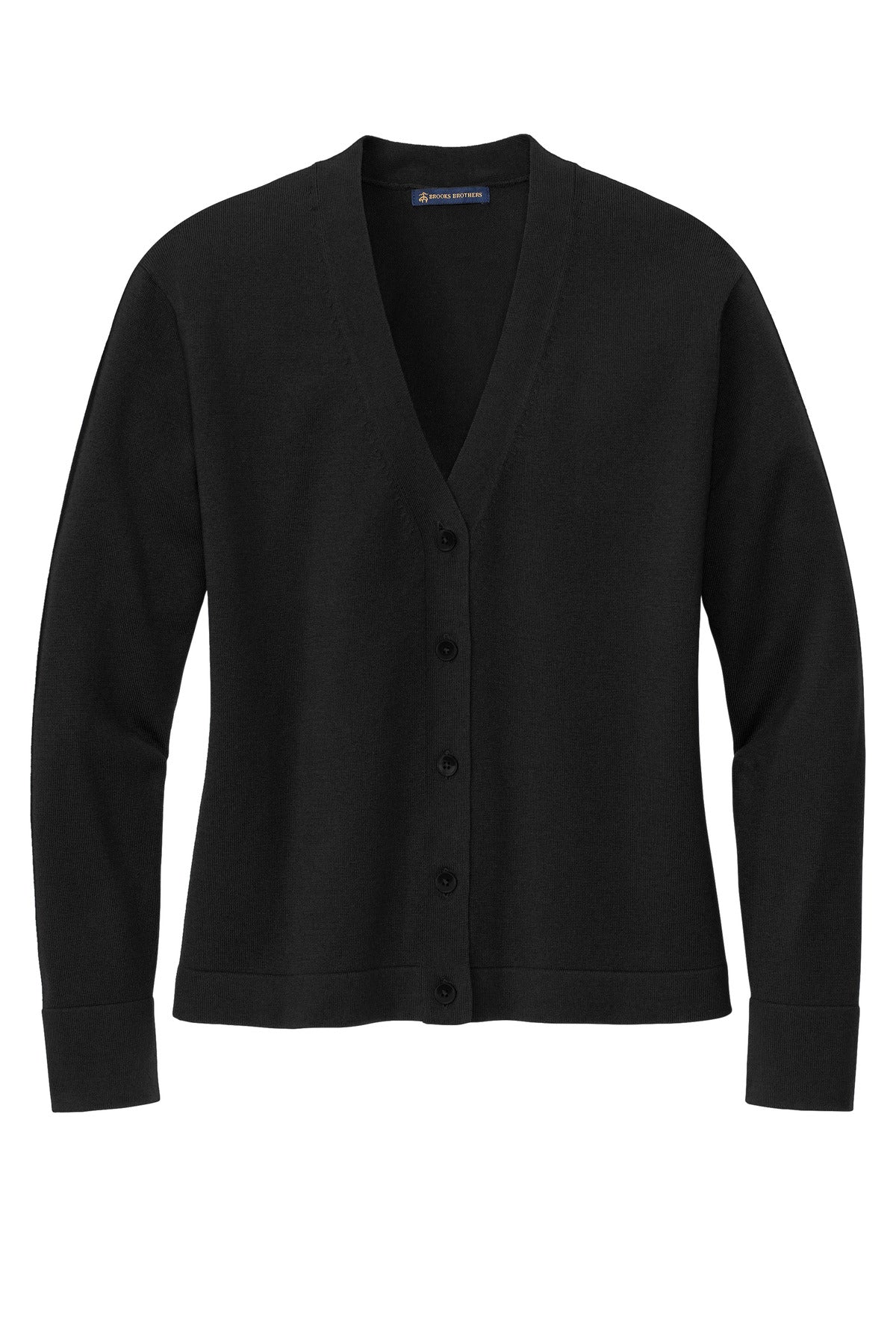 Brooks Brothers Women's Cotton Stretch Cardigan Sweater - Deep Black
