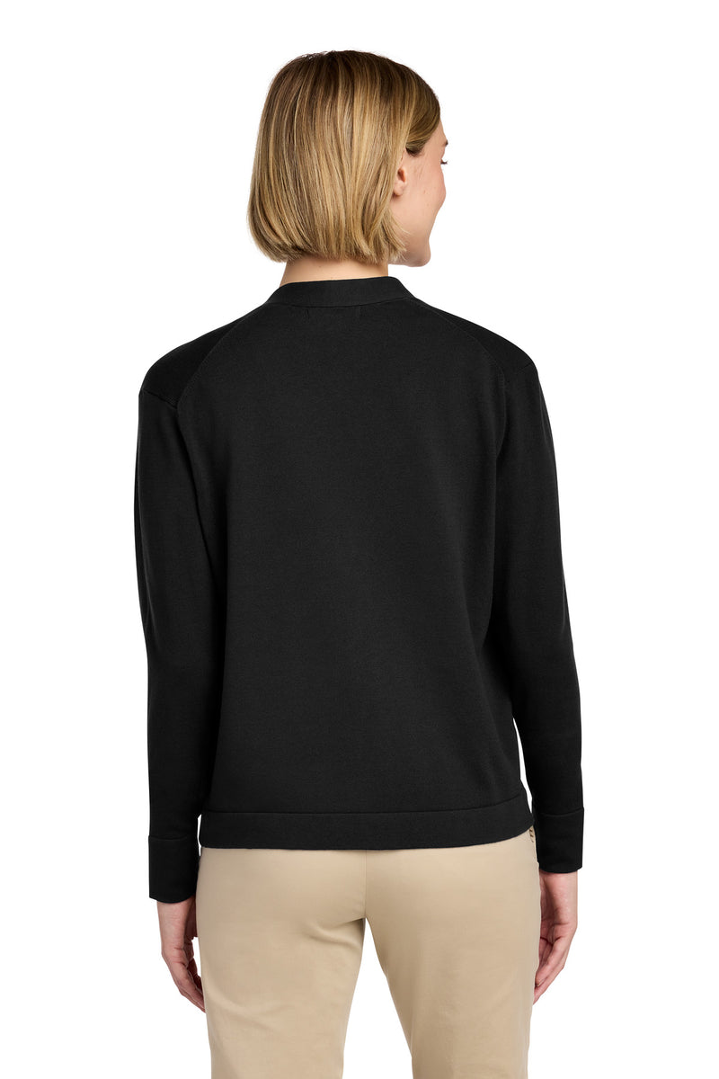 Brooks Brothers Women's Cotton Stretch Cardigan Sweater - Deep Black