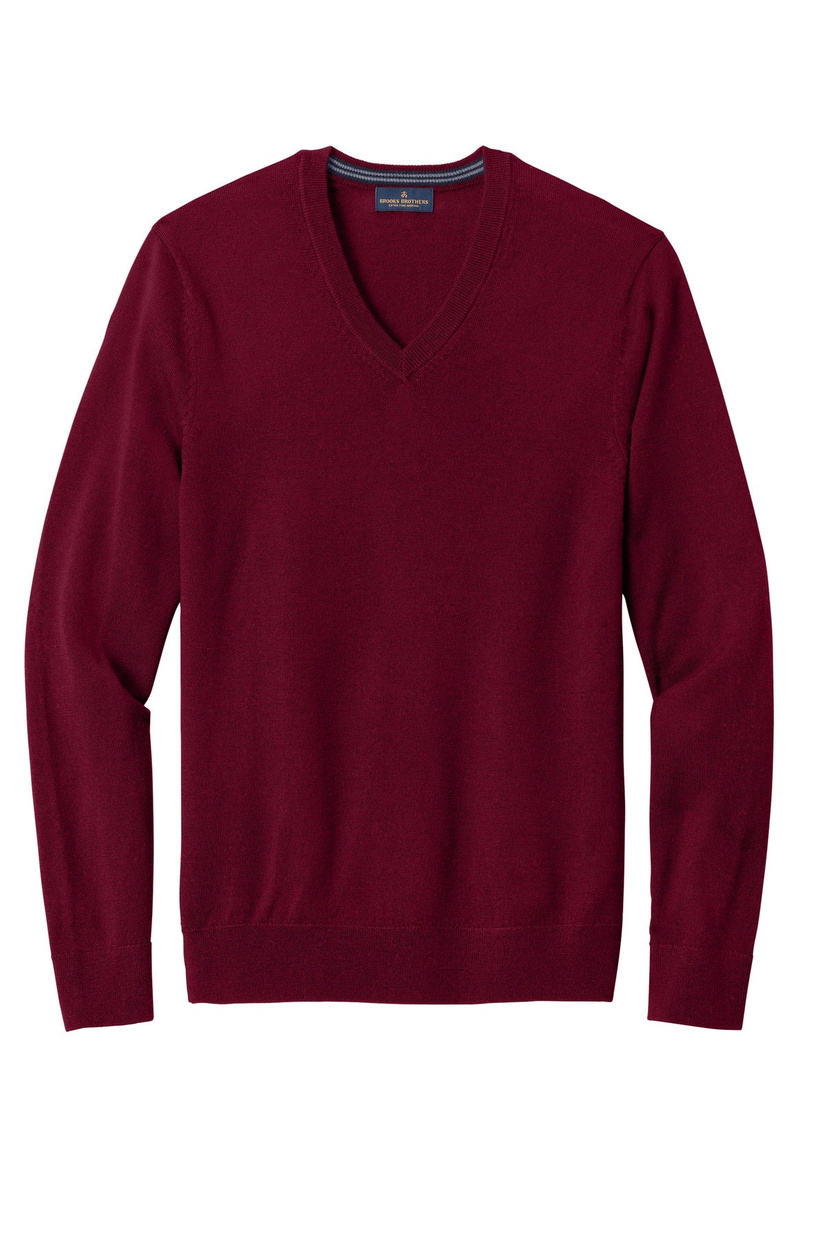 Brooks Brothers Washable Merino V-Neck Sweater - Vintage Port
