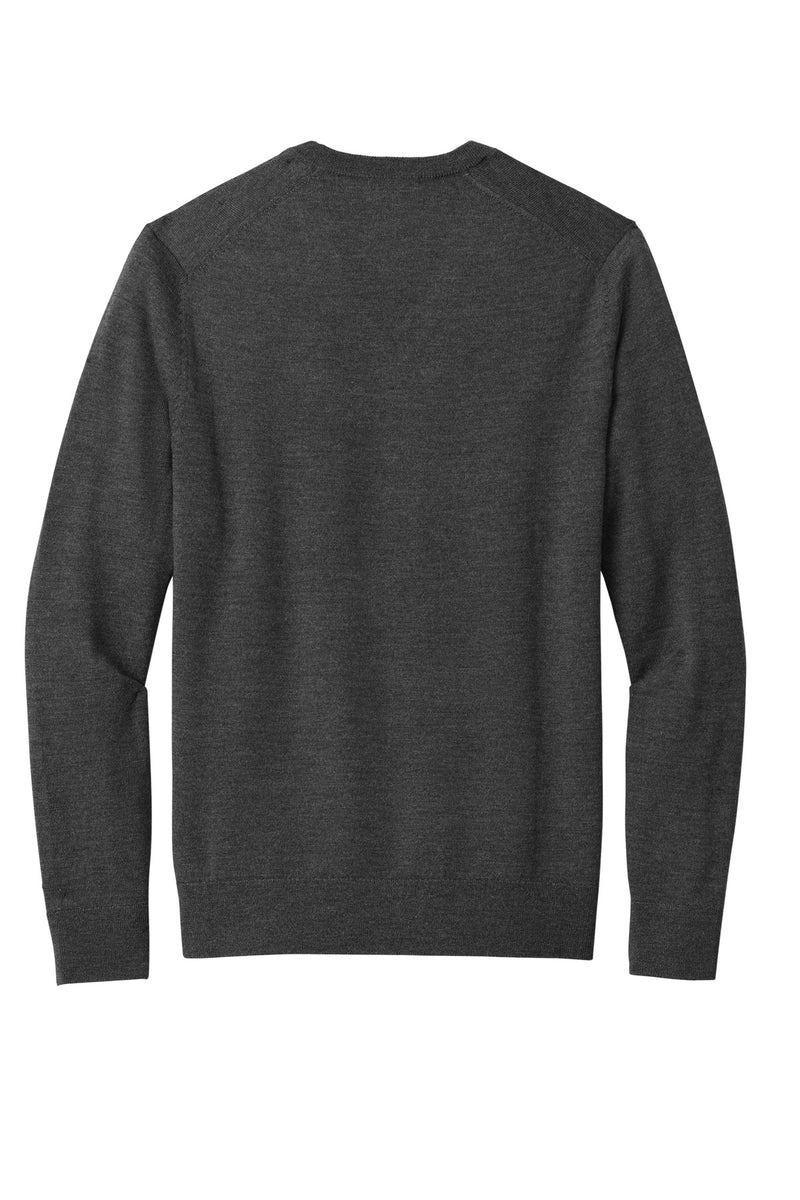 Brooks Brothers Washable Merino V-Neck Sweater - Windsor Grey Heather