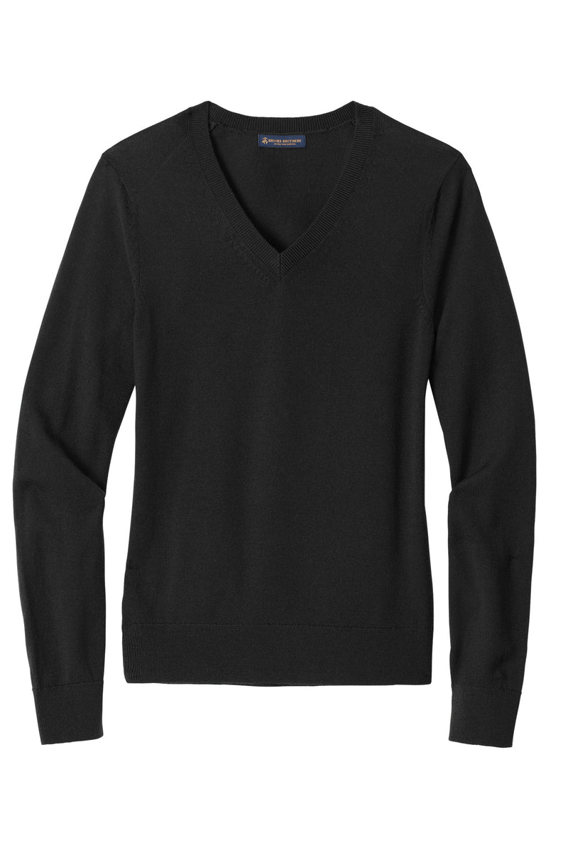 Brooks Brothers Women's Washable Merino V-Neck Sweater - Deep Black