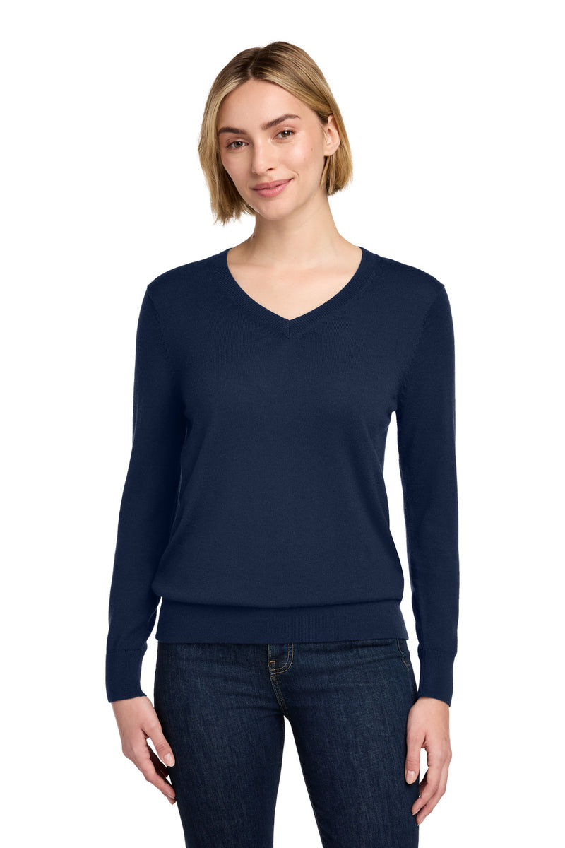 Brooks Brothers Women's Washable Merino V-Neck Sweater - Navy Blazer