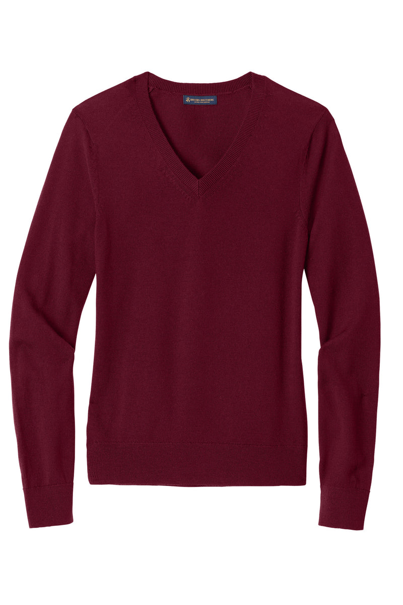 Brooks Brothers Women's Washable Merino V-Neck Sweater - Vintage Port