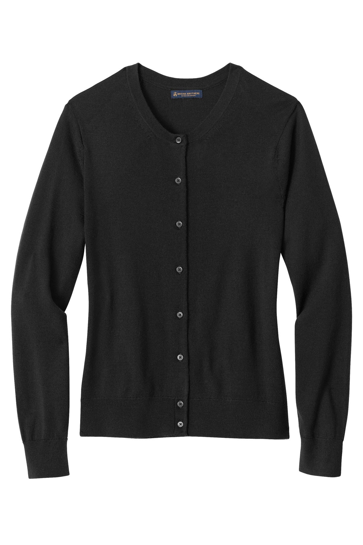 Brooks Brothers Women's Washable Merino Cardigan Sweater - Deep Black