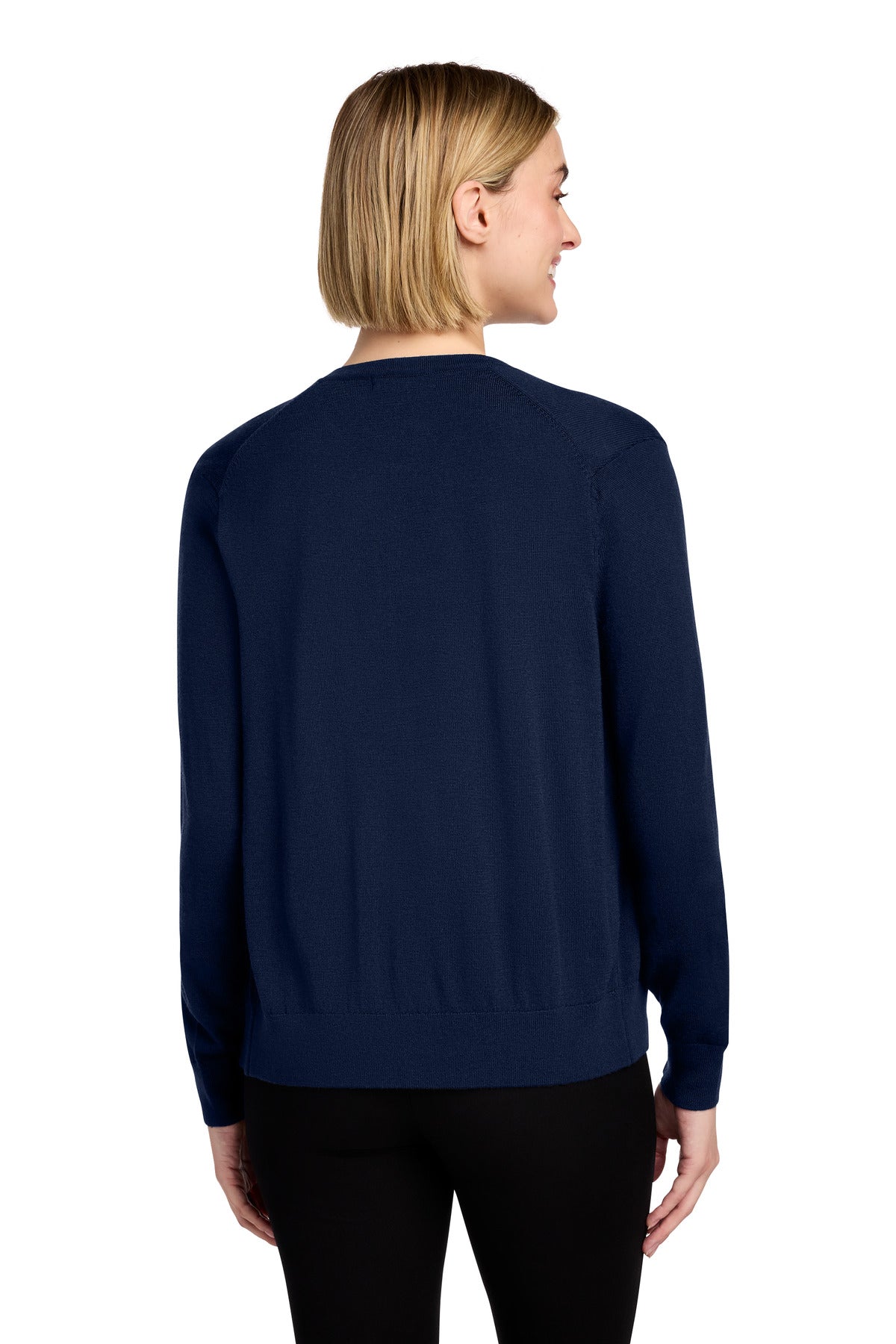 Brooks Brothers Women's Washable Merino Cardigan Sweater - Navy Blazer