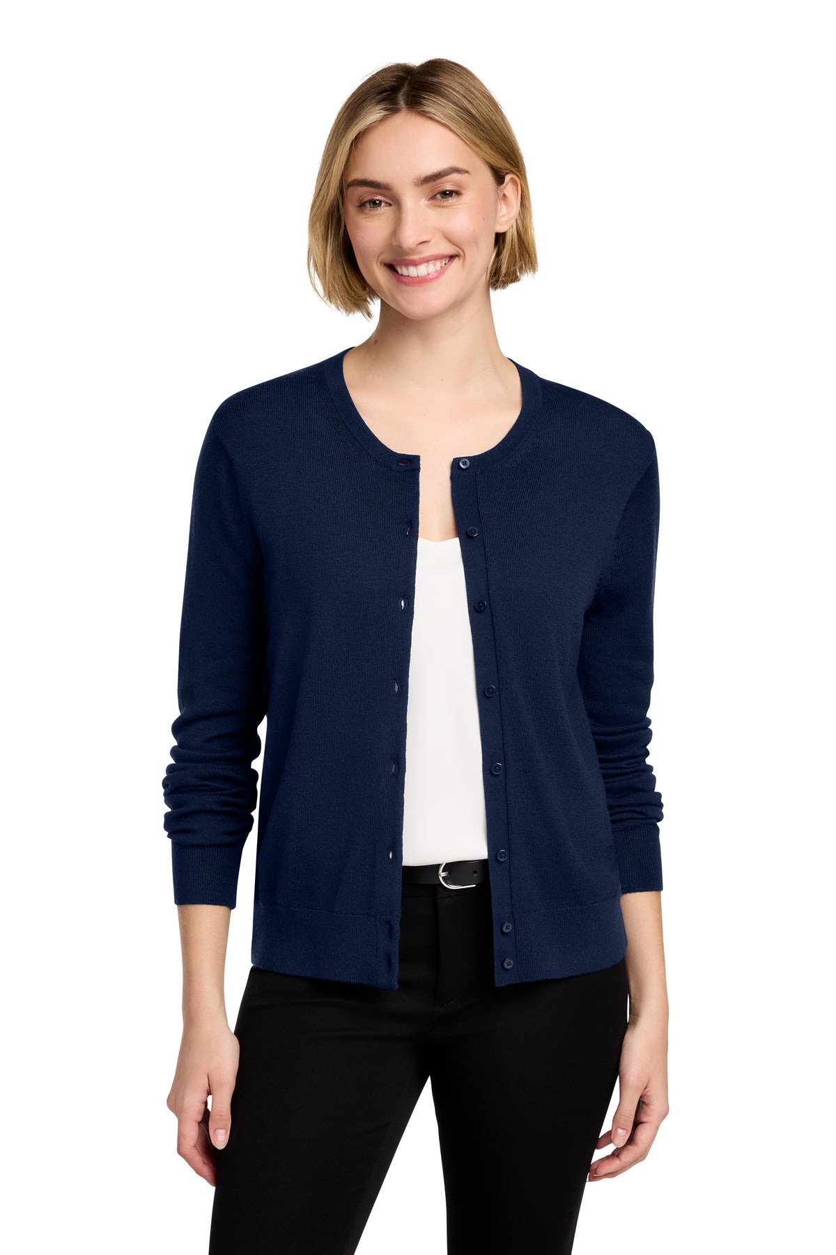 Brooks Brothers Women's Washable Merino Cardigan Sweater - Navy Blazer