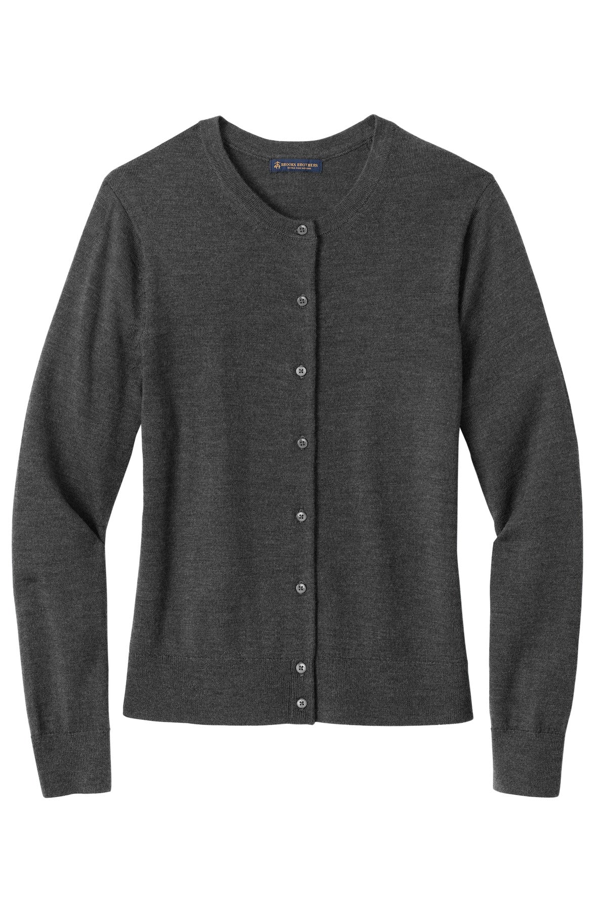Brooks Brothers Women's Washable Merino Cardigan Sweater - Windsor Grey Heather