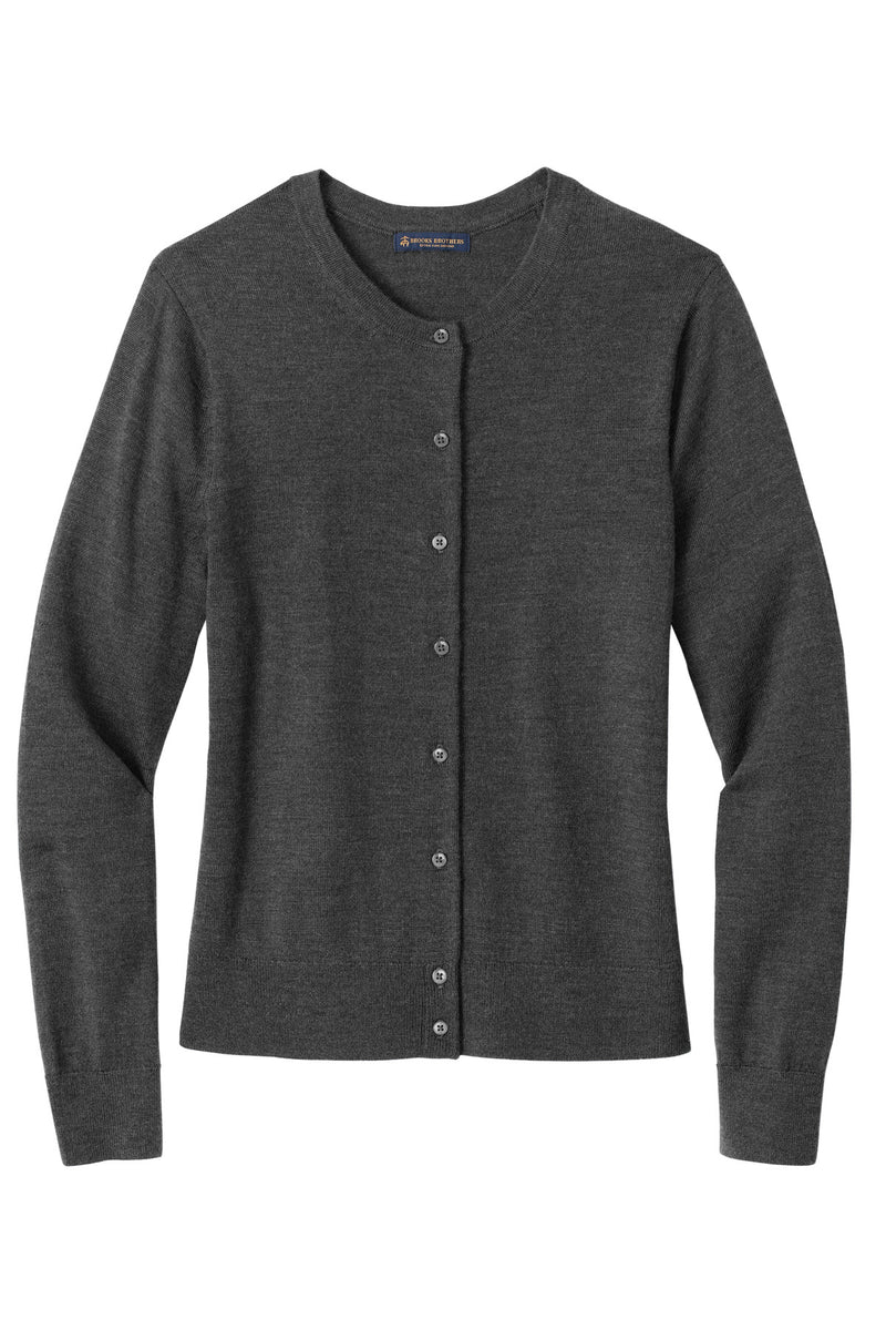 Brooks Brothers Women's Washable Merino Cardigan Sweater - Windsor Grey Heather