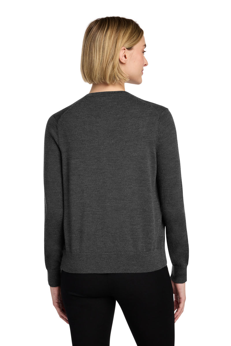 Brooks Brothers Women's Washable Merino Cardigan Sweater - Windsor Grey Heather
