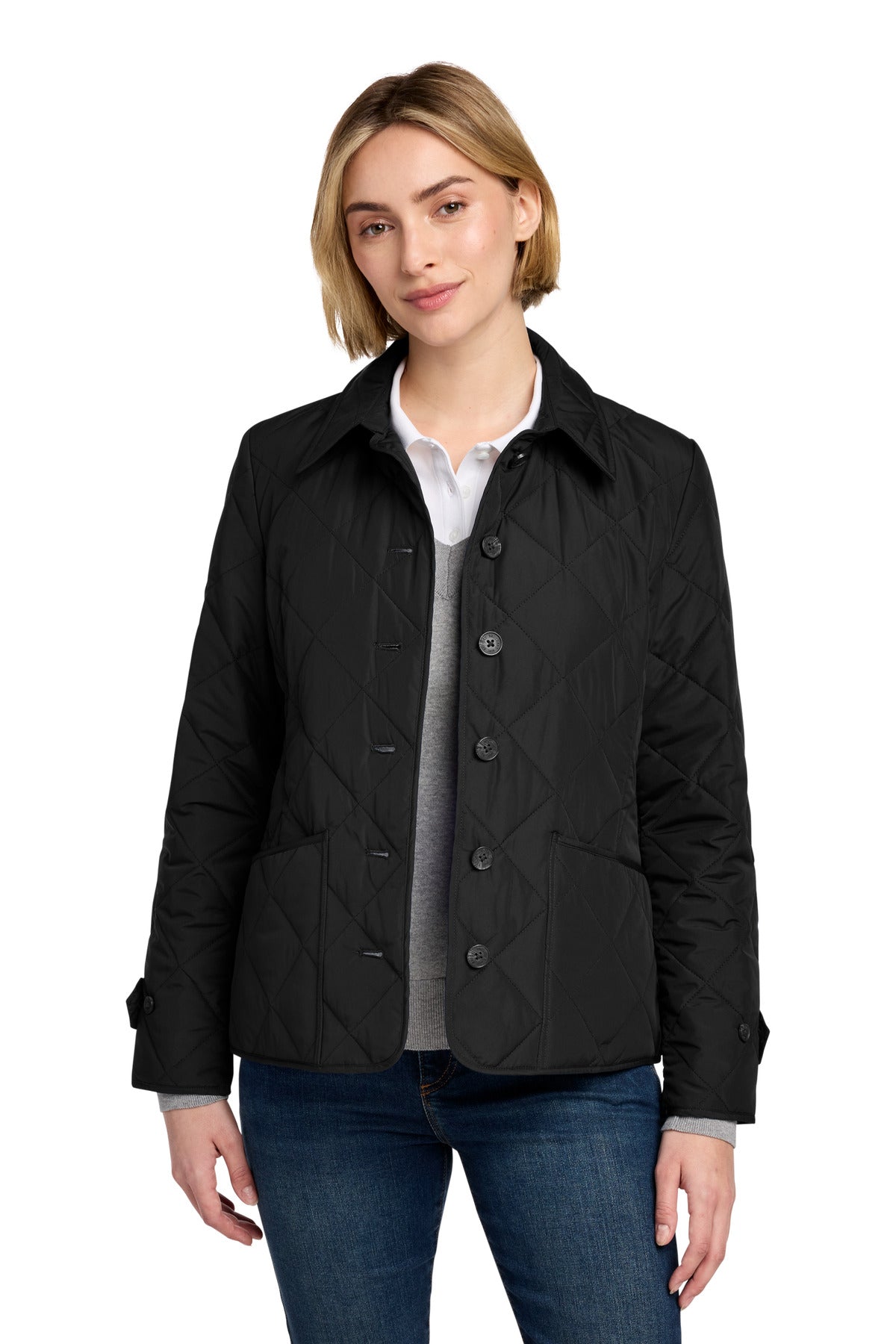 Brooks Brothers Women's Quilted Jacket - Deep Black
