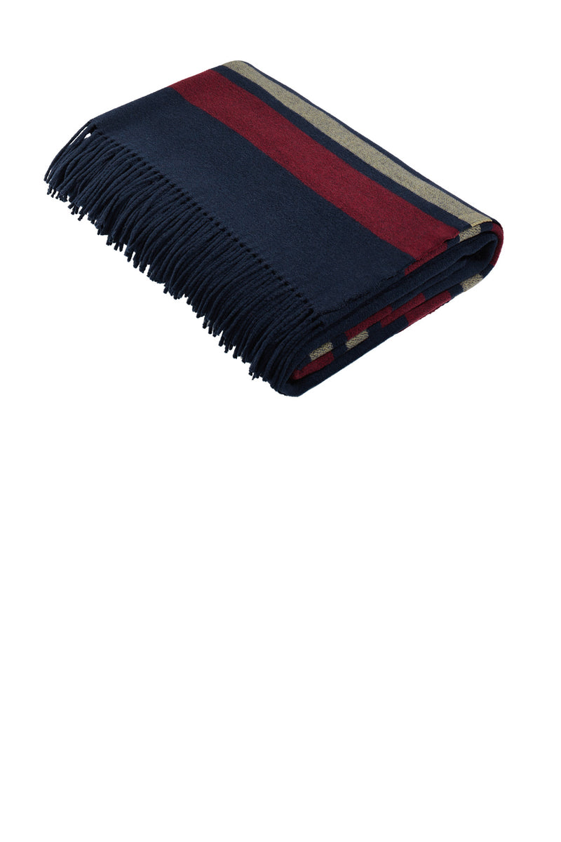 Brooks Brothers Heritage Blanket - Navy Blazer / Ruby Wine/ Camel