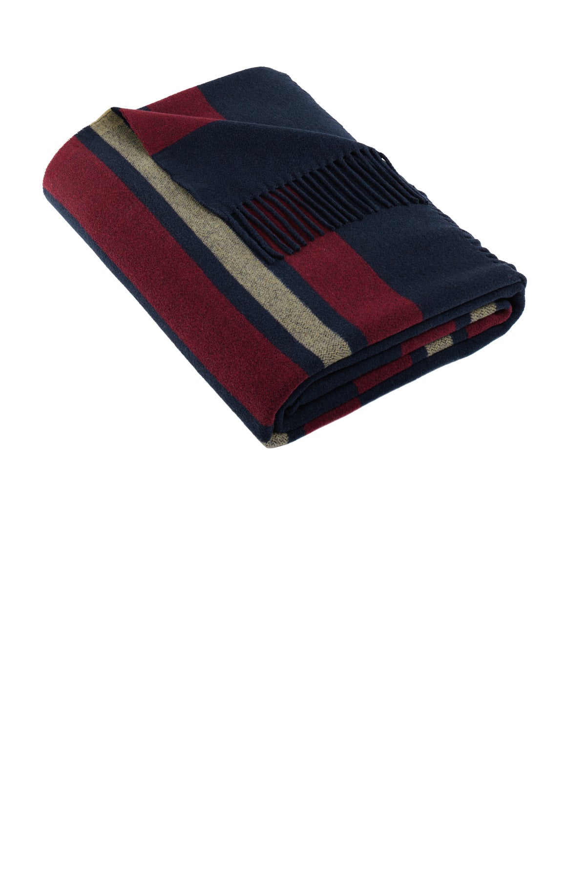 Brooks Brothers Heritage Blanket - Navy Blazer / Ruby Wine/ Camel
