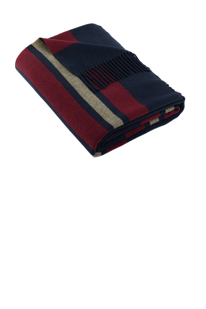 Brooks Brothers Heritage Blanket - Navy Blazer / Ruby Wine/ Camel