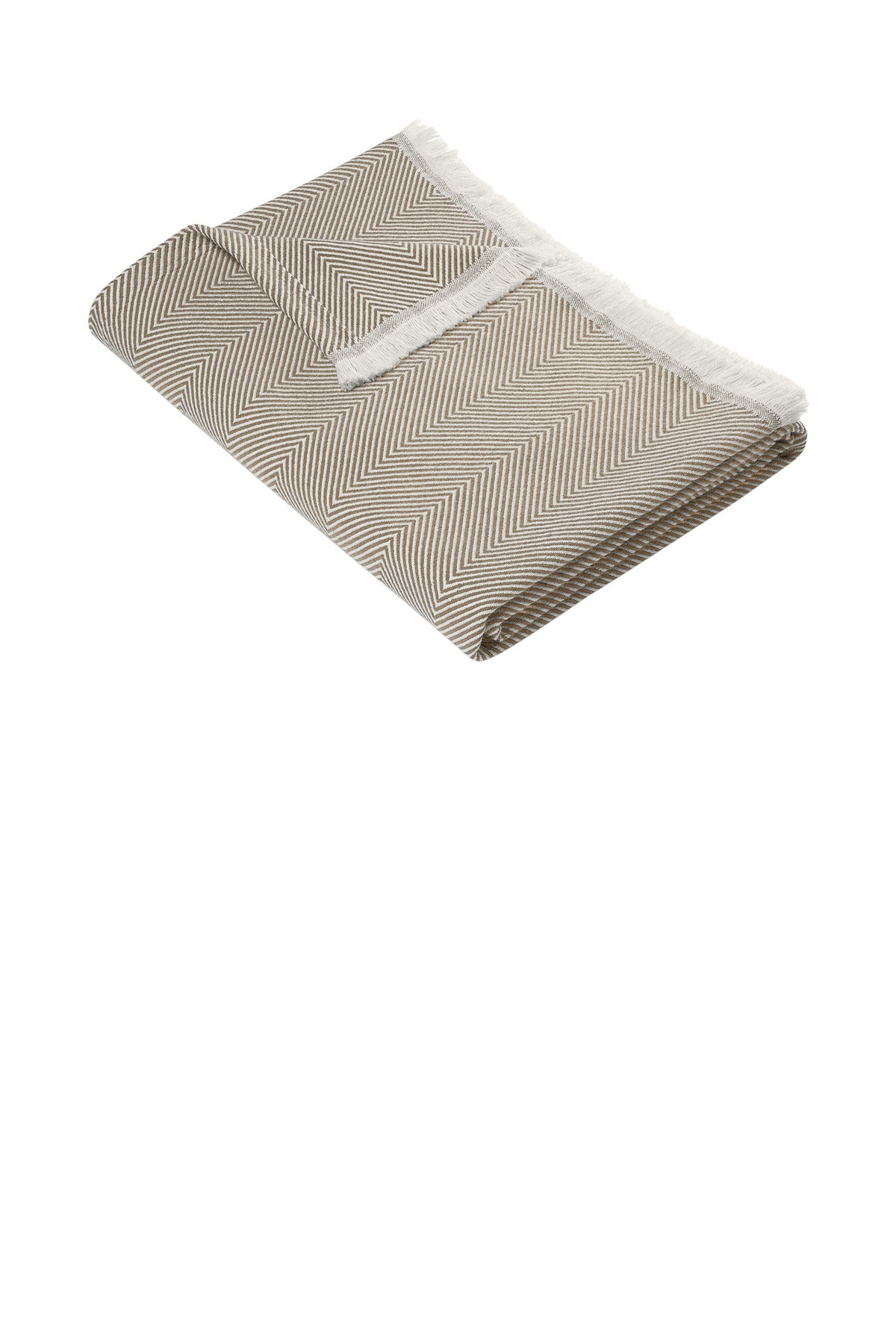 Brooks Brothers Coastal Throw - Ledger Khaki/ Parchment