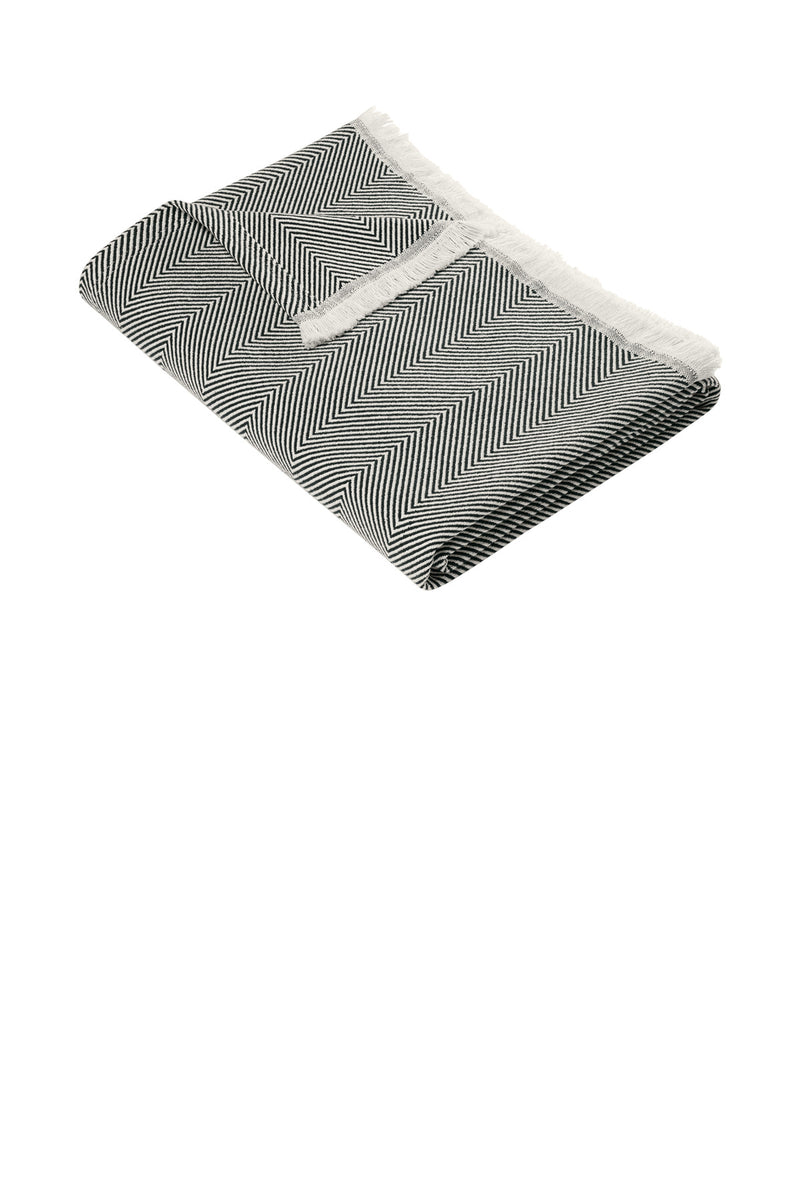 Brooks Brothers Coastal Throw - Windsor Grey/ Parchment